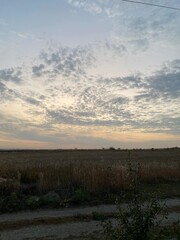 sunset over the river