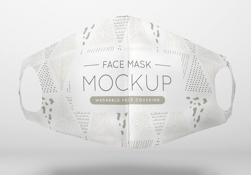 Floating Washable Face Mask Mockup