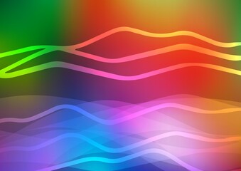 Fototapeta premium Light Multicolor, Rainbow vector texture with colored lines.
