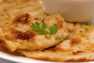 Homemade Indian Naan Flatbread made with Whole Wheat