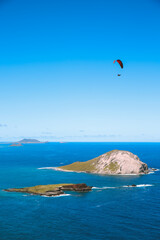 Paragliding at Makapuu, East Honolulu Coast, Oahu, Hawaii