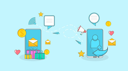 illustration of a refer a friend