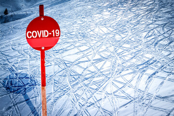 Ski Piste Closed and Deserted due to Covid-19