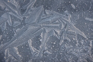 Beautiful ice pattern on a frozen ditch	
Verzonden