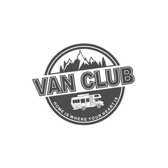 Vector logo, badge, symbol, icon template design with Adventure Theme
