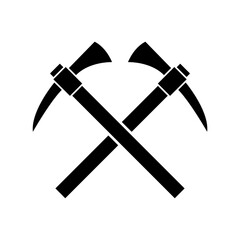 Pickaxe icon, logo isolated on white background