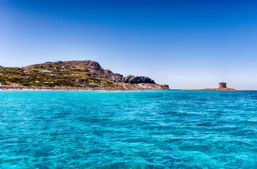 Photo sur Plexiglas Plage de La Pelosa, Sardaigne, Italie Plage de La Pelosa dans la ville de Stintino, Sardaigne, Italie