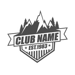 Vector logo, badge, symbol, icon template design with Adventure Theme  © Vable