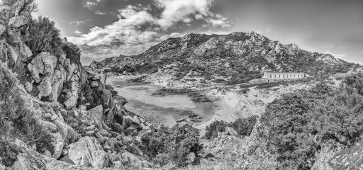 View over Cala Corsara, Spargi Island, Maddalena Archipelago, Sardinia, Italy