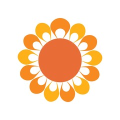 Flower Flat Icon Color Design Vector Template Illustration