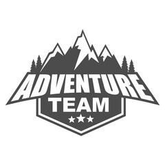Vector logo, badge, symbol, icon template design with Adventure Theme
