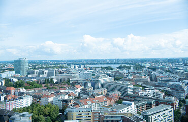 Hansestadt Hamburg von oben 
