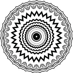 Mandala for greeting card, case print, etc. Abstract pattern. Diwali pattern black and white. Vector illustration