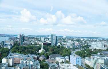 Hansestadt Hamburg von oben 