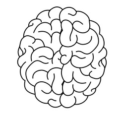 brain human with lateral mental health care icon