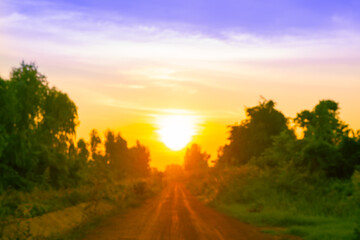 dirt road blurred scene