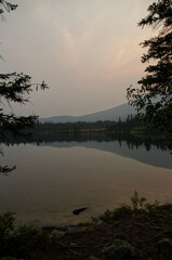 Pyramid Lake during a Smoky Evening