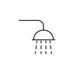 shower icon element of bathhouse icon for mobile concept and web apps. Thin line shower icon can be used for web and mobile. Premium icon on white background