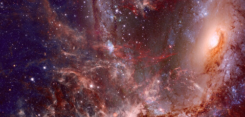 Nebula and stars in deep space. Elements of this image furnished by NASA