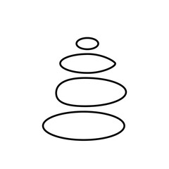 sauna stones icon element of bathhouse icon for mobile concept and web apps. Thin line sauna stones icon can be used for web and mobile. Premium icon on white background
