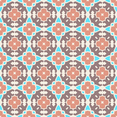 Classic Pattern Ornament, Decorative Seamless Geometric Pattern for Design Wallpaper, Fashion Print, Trendy Decor, Home Textile, Retro Decor Vector Illustration.