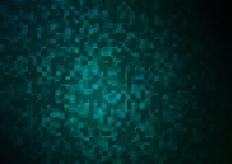 Dark Blue, Green vector backdrop with rectangles, squares.