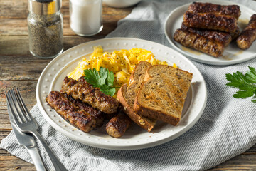 Greasy Cooked Pork Breakfast Sausage