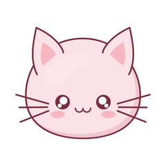 Kawaii cat animal cartoon vector design
