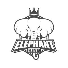 Vector logo, badge, symbol, icon template design with Elephant Theme
