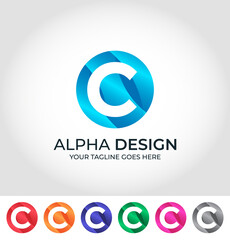 C Alphabet Creative Logo Design Concept