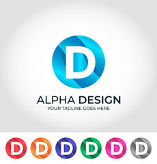 D Alphabet Creative Logo Design Concept