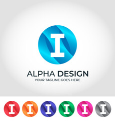 I Alphabet Creative Logo Design Concept