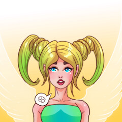 Beautiful winged zodiac sign Cancer