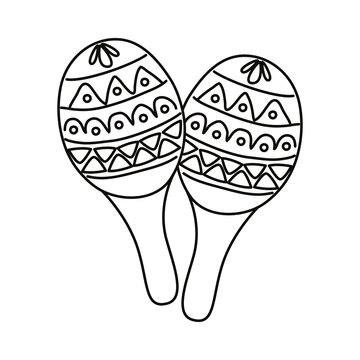 black and white maracas musical instruments clip art preview