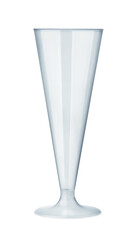 Front view of plastic disposable champagne flute © Coprid
