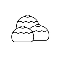 belgian buns icon element of bakery icon for mobile concept and web apps. Thin line belgian buns icon can be used for web and mobile. Premium icon on white background