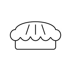 pie icon element of bakery icon for mobile concept and web apps. Thin line pie icon can be used for web and mobile. Premium icon on white background