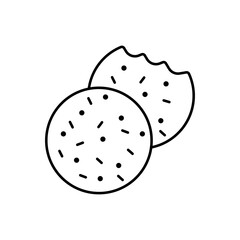 cookies icon element of bakery icon for mobile concept and web apps. Thin line cookies icon can be used for web and mobile. Premium icon on white background