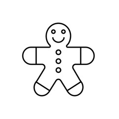 gingerbread man icon element of bakery icon for mobile concept and web apps. Thin line gingerbread man icon can be used for web and mobile. Premium icon on white background