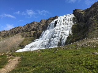 Photo of the Dynjandi waterfall in Iceland