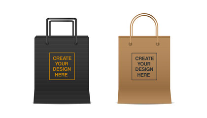 Realistic shopping bag design for mockup and business