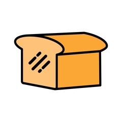 Bread Flat Icon Color Design Vector Template Illustration