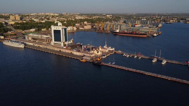 odessa ukraine port at sunrize