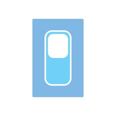 Light Switch Flat Icon Color Design Vector Template Illustration