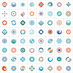 Design elements set. Abstract color icons.