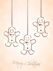 Illustration of merry Christmas for the celebration of Christian community festival.