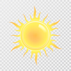 Sun disc with stylish rays