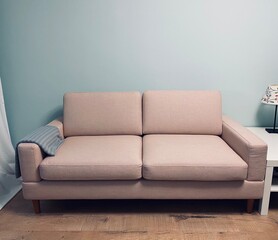 small pink sofa