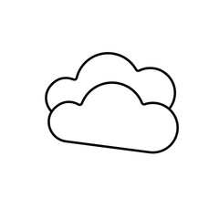cloudy icon element of weather icon for mobile concept and web apps. Thin line cloudy icon can be used for web and mobile. Premium icon on white background
