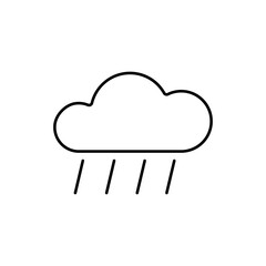 rain icon element of weather icon for mobile concept and web apps. Thin line rain icon can be used for web and mobile. Premium icon on white background